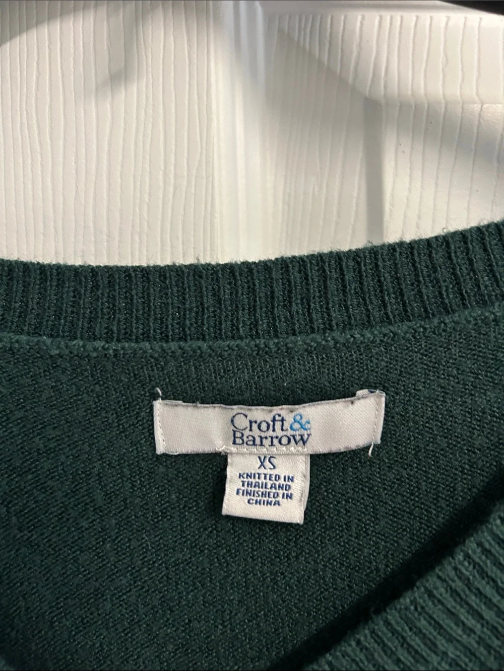 croft & barrow Dark Green V-Neck Sweater for Women